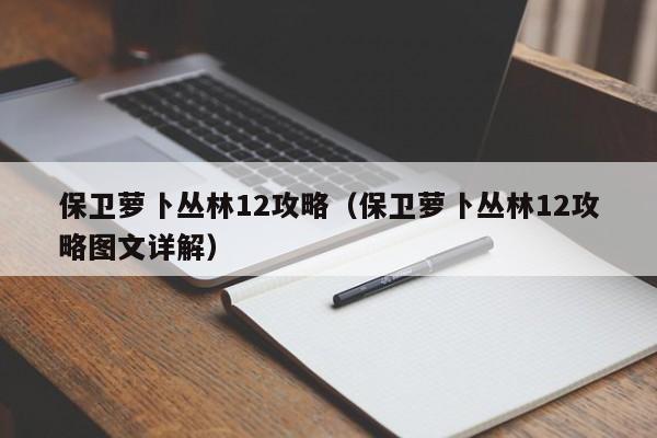 保卫萝卜丛林12攻略（保卫萝卜丛林12攻略图文详解）